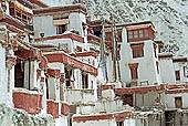 Ladakh - Rizong Gompa made of several buildings built one on top of the other